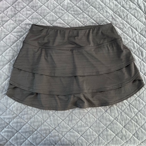 Athleta Skirt Women Small Swagger Skort Shorts Black Spacedye Tennis B1 - Picture 1 of 7